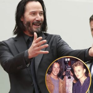 During the filming of "Bill & Ted Face 3," Keanu Reeves surprises fans with a heartfelt gesture.